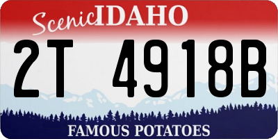 ID license plate 2T4918B