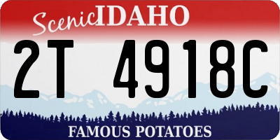 ID license plate 2T4918C