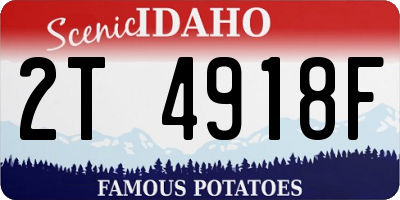 ID license plate 2T4918F
