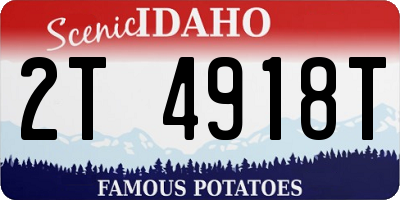 ID license plate 2T4918T