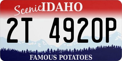 ID license plate 2T4920P
