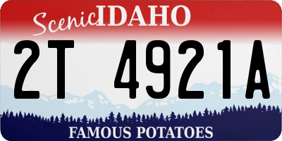 ID license plate 2T4921A