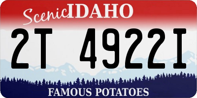 ID license plate 2T4922I