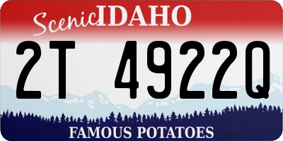 ID license plate 2T4922Q