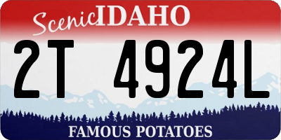 ID license plate 2T4924L