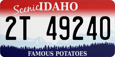 ID license plate 2T4924O