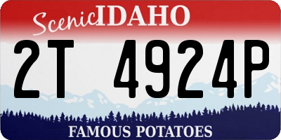 ID license plate 2T4924P