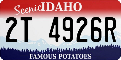 ID license plate 2T4926R