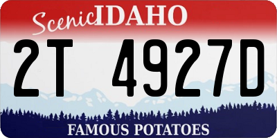 ID license plate 2T4927D
