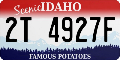 ID license plate 2T4927F