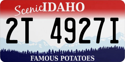 ID license plate 2T4927I