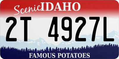 ID license plate 2T4927L