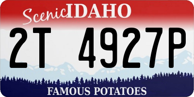 ID license plate 2T4927P