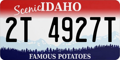 ID license plate 2T4927T