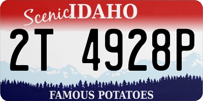 ID license plate 2T4928P
