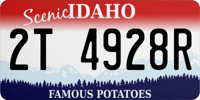 ID license plate 2T4928R
