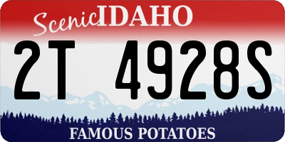 ID license plate 2T4928S