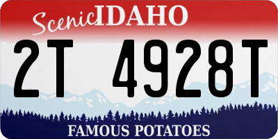 ID license plate 2T4928T