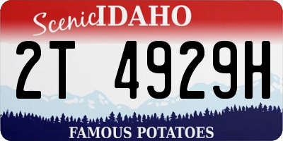 ID license plate 2T4929H