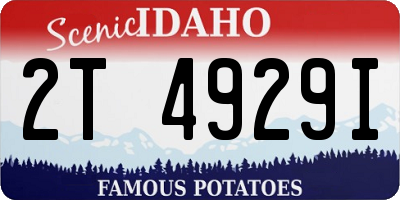 ID license plate 2T4929I