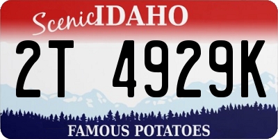 ID license plate 2T4929K