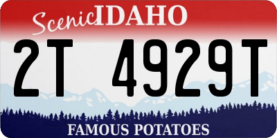 ID license plate 2T4929T