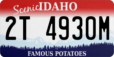 ID license plate 2T4930M