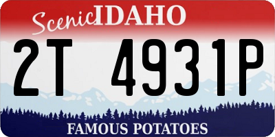 ID license plate 2T4931P
