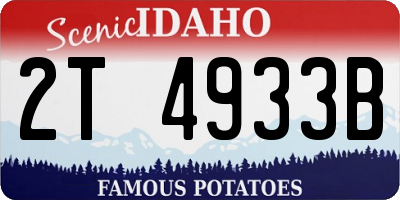 ID license plate 2T4933B