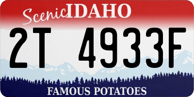 ID license plate 2T4933F
