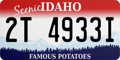 ID license plate 2T4933I