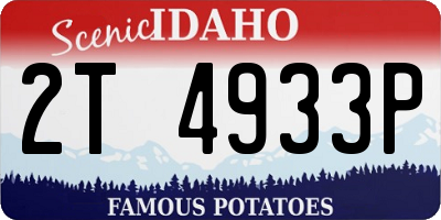 ID license plate 2T4933P