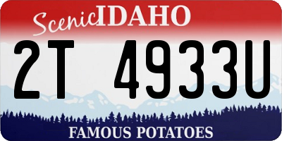 ID license plate 2T4933U