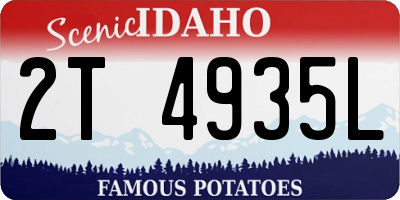 ID license plate 2T4935L