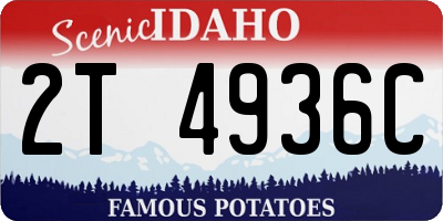 ID license plate 2T4936C