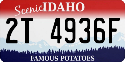 ID license plate 2T4936F