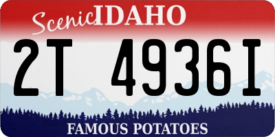 ID license plate 2T4936I
