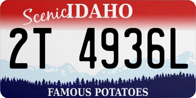 ID license plate 2T4936L