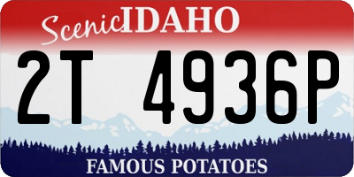 ID license plate 2T4936P