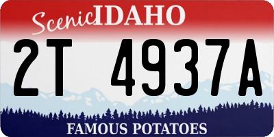 ID license plate 2T4937A