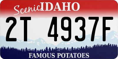 ID license plate 2T4937F