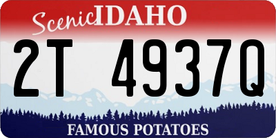 ID license plate 2T4937Q