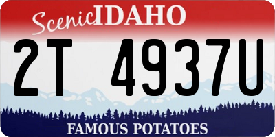 ID license plate 2T4937U