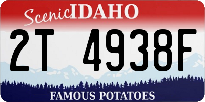 ID license plate 2T4938F