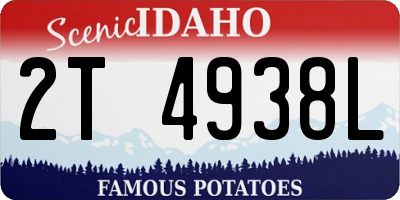 ID license plate 2T4938L