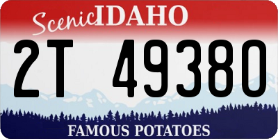 ID license plate 2T4938O