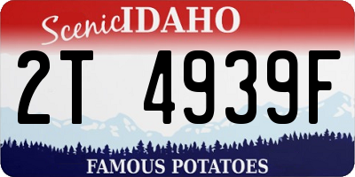 ID license plate 2T4939F