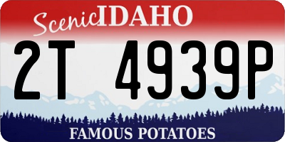 ID license plate 2T4939P