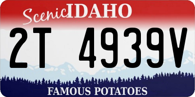 ID license plate 2T4939V