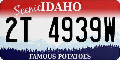 ID license plate 2T4939W